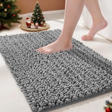 Yimobra Bathroom Rugs Non Slip Washable - Ultra Soft Absorbent 24 x 17, Grey