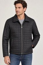 Peuterey Men  s Quilted Jacket Medium Black Lightweight Zip Front Italy Designer