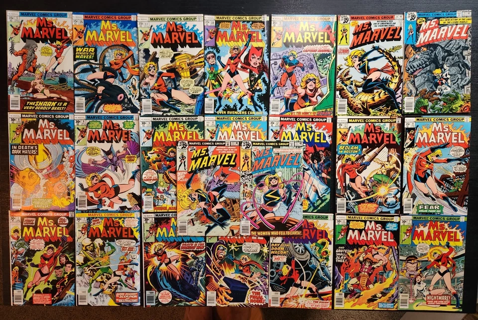 MS. MARVEL #1 - #23 COMPLETE SERIES MARVEL COMICS 1977 BRONZE AGE KEYS FN ~ FVF - Image 3 of 4