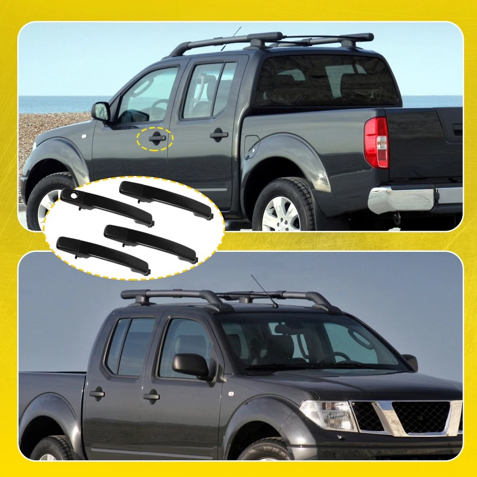 Manija de puerta exterior delantera trasera izquierda derecha 4 piezas para Nissan Frontier 2005-2008 Foto 4 de 4
