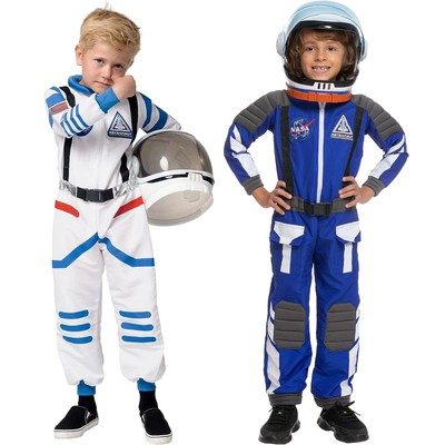 Astronaut Costume for Kids Blue White Space Suit By Dress Up