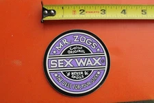 Dr Zog's SEX WAX Purple Surfboard SURF WAX 80's Vintage Surfing STICKER