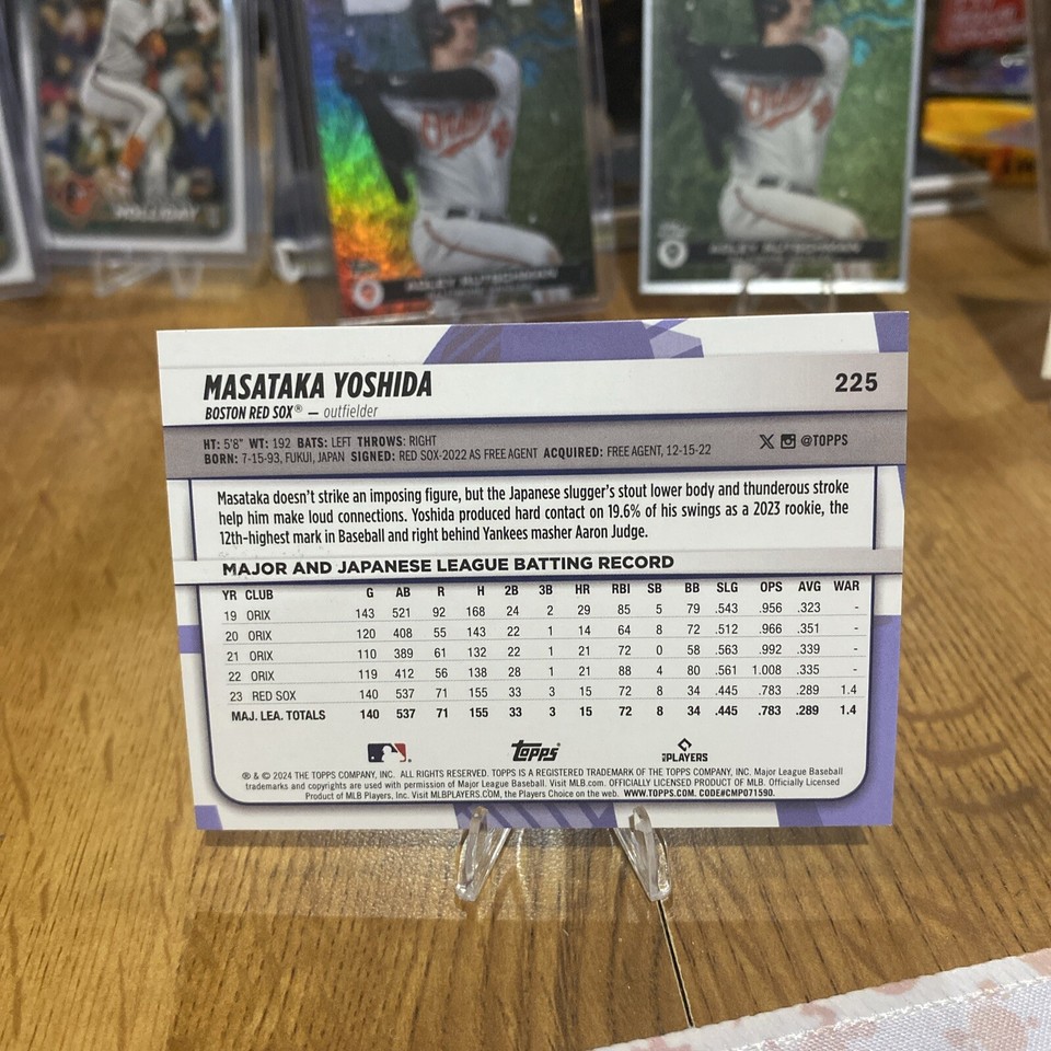 2024 Topps Big League Masataka Yoshida 225 Rainbow Foil Red Sox eBay