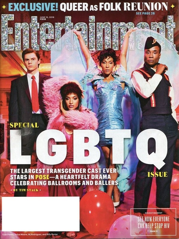 Entertainment Weekly Magazine 6-15-18 POSE Evan Peters Billy Porter MJ Rodriguez