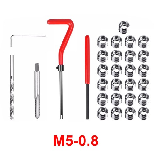 Thread Repair Kit M5/M6/M8/M10/M12 Metric Helicoil Inserts Threading Tool - Bild 9 von 13