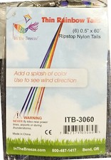 3 PACK 6 - .50 in 60 in - Streamers Thin Rainbow - From In The Breeze 3060