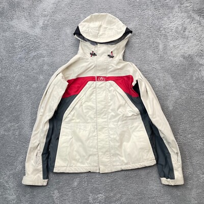 Burton Jacket Womens Small White Radar Snowboard Coat Hooded Full Zip Insulated
