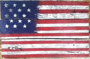 U S America Flag Antique Barn Wood Reclaimed Rustic Art Original
