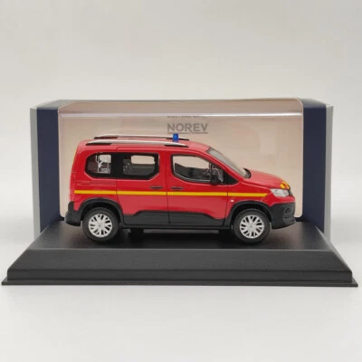 Norev 1/43 Peugeot Rifter 2019 Pompiers Red Diecast Models Car Christmas Gift