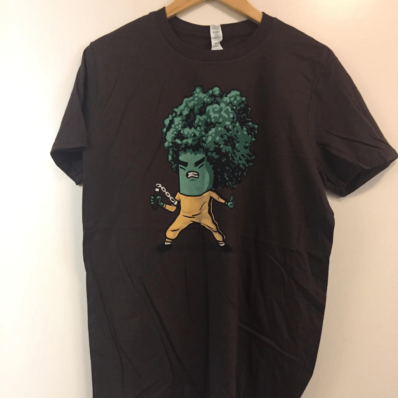 Karate Broccoli Graphic T-Shirt in Medium Size