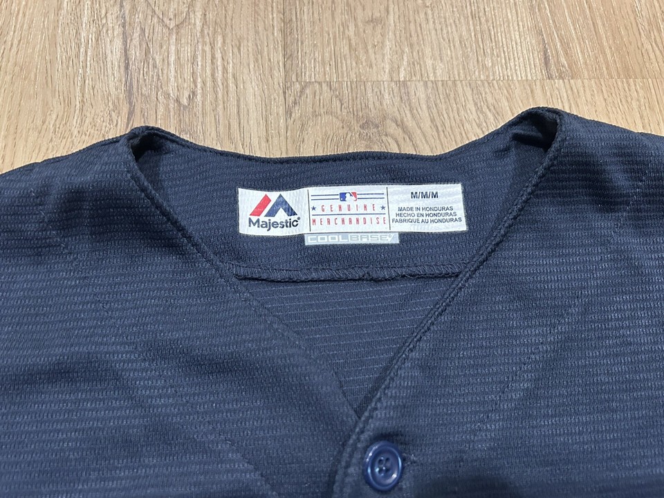 New York Yankees Jersey Men’s Navy Blue Majestic MLB Big Logo Baseball