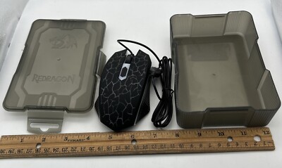LVLUP Pro Gaming Mouse LU3145K-BLK RED DRAGON SCALES Color + Travel Case!