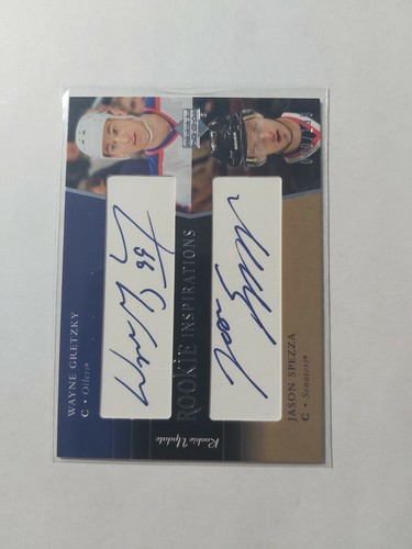 2002-03 UD Rookie Update Rookie Auto #163 Gretzky/Spezza Dual Auto 040/199 SP - Picture 2 of 4