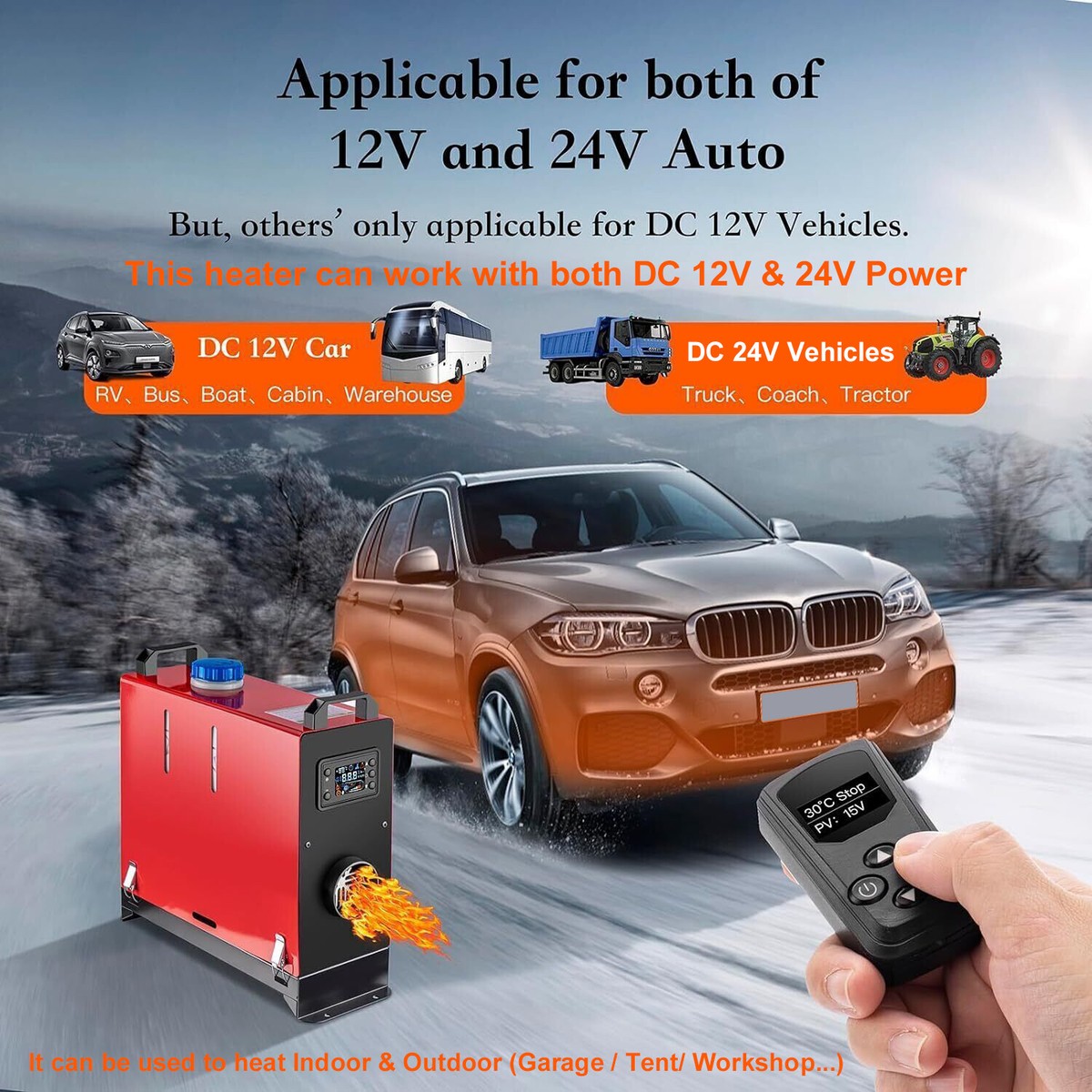 Vevor Diesel Heater 8kw 5KW Diesel Heater 12V, All In One With LCD