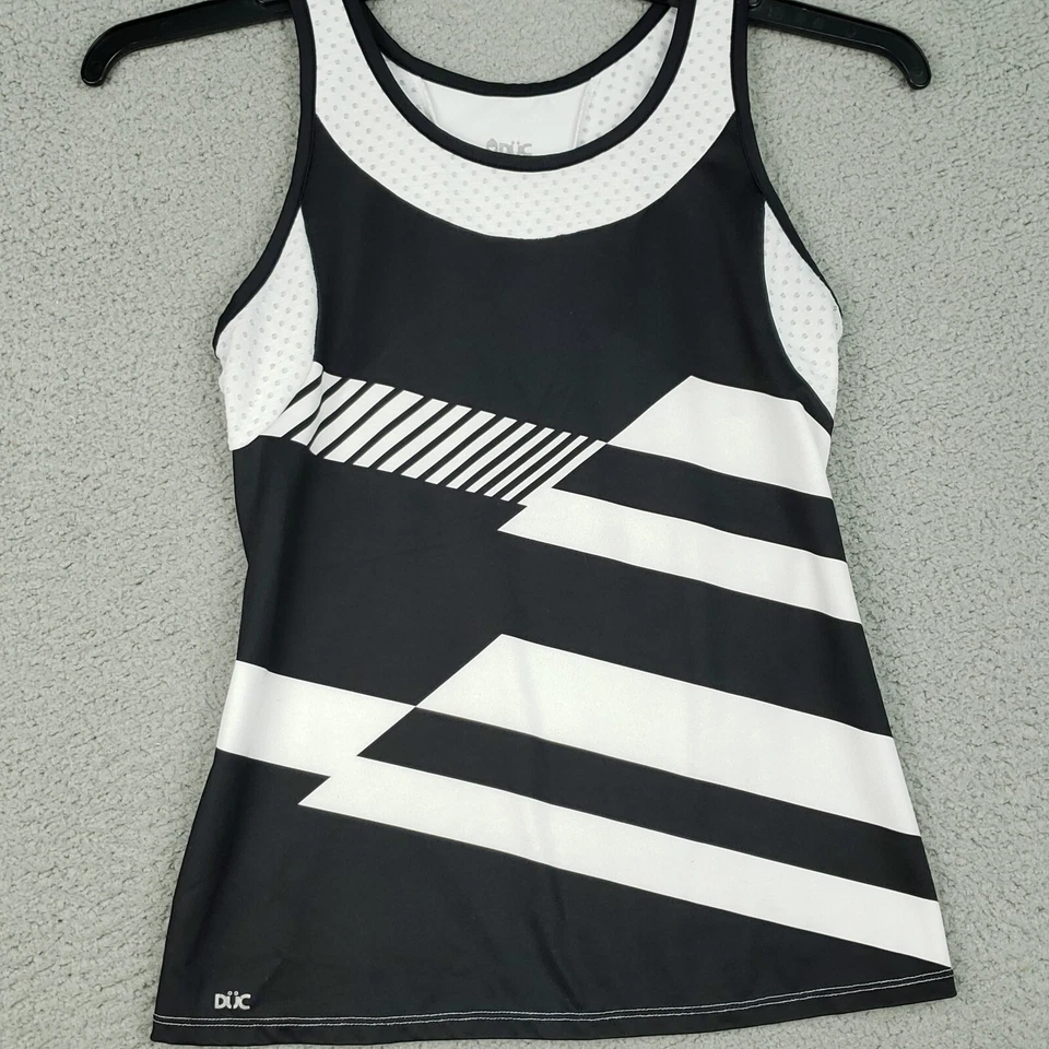 Camiseta sin mangas DUC para mujer talla S negra blanca sonar tenis espalda deportiva activa sin mangas Foto 4 de 4