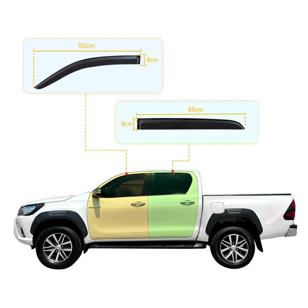 For Toyota Hilux Invincible Mk9 2021 2022 2023 Double Cab Wind