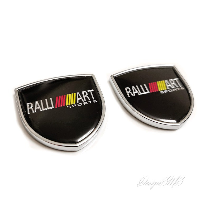 Logo Ralliart autocollant pour carrosserie insigne de bouclier et coffre tuning 40mm