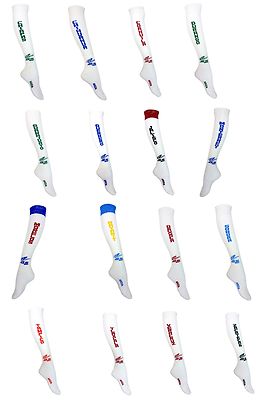 Hohe lange weiße Herren-Fußballsocken mexikanische Staaten (Medias de Futbol bordadas)