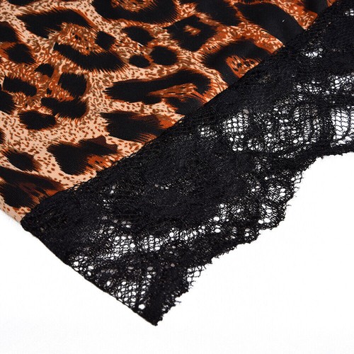 Plus Size Women Leopard Lace Lingerie Nightdress Sexy Nightwear Nightie Size 26 - Picture 13 of 18