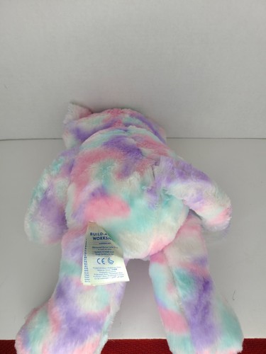 Build A Bear Plush Pastel Swirl Tie-Dye Kitty Cat Pink Purple Blue 16" - Picture 8 of 10