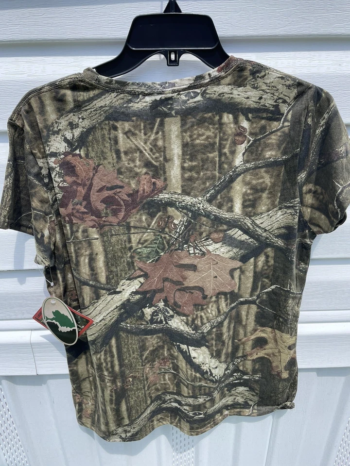 MOSSY OAK CAMO T SHIRT LADIES LARGE SHORT SLEEVE TEE SHIRT - Image 3 of 4