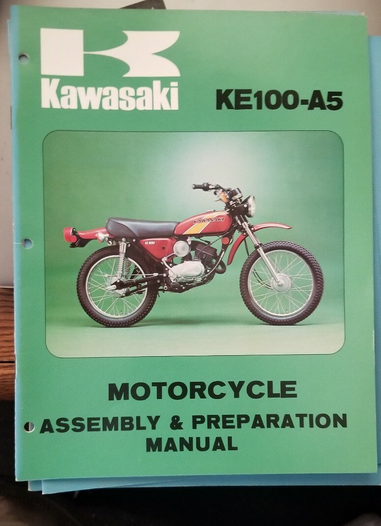 OEM Kawasaki Assembly & Preparation Manual(Pg.1-22)1977-1978 KE100