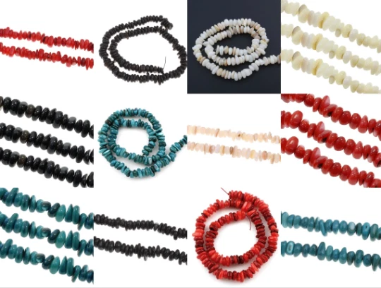 Perlmutt Perlen Muschel Nugget 40stk 8mm Schmuckherstellung Muschelkernperlen - Bild 2 von 2