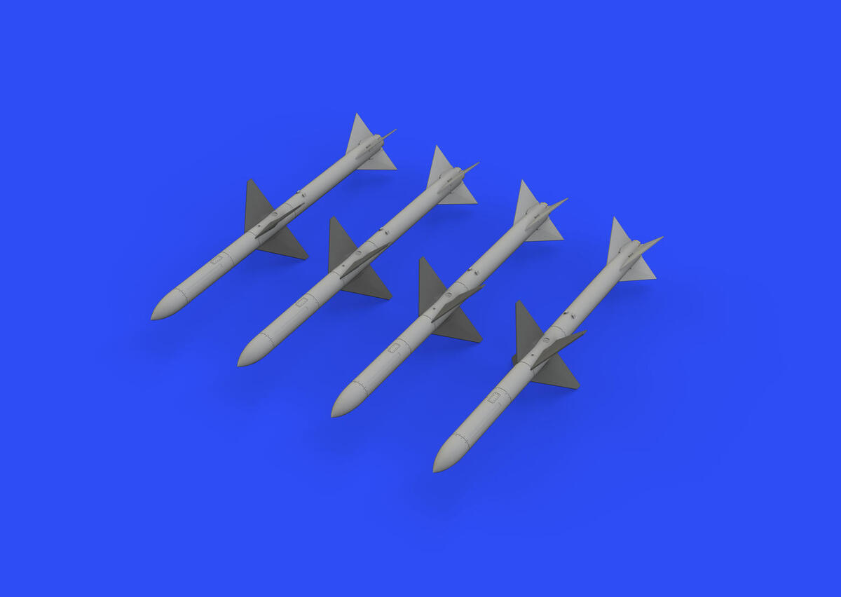 Brassin 1/32 Scale Set of 4 US AIM-7M Missiles - #632142 Brassin 1/32 Scale Set of 4 US AIM-7M Missiles - #632142