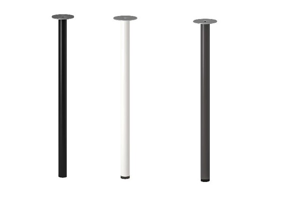 Pierna IKEA ADILS, blanco/gris oscuro/negro