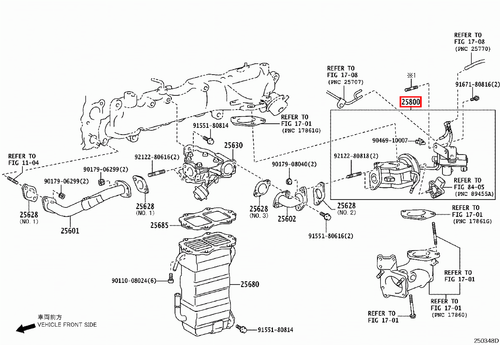 Genuine Toyota Hiace KDH221 1KD 3.0 Diesel Exhaust Gas Recirculation EGR Valve - Picture 10 of 14