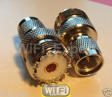 4pcs mini UHF male plug to UHF SO-239 SO239 female jack straight coax adapter US