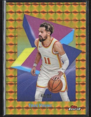Trae Young 2024-25 Topps Finest Gold Geometric Refractor /50 #2 Atlanta Hawks