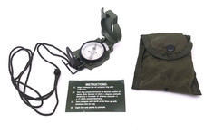 Cammenga Tritium Compass 3H Army Green 3H 21-26460-03E 120mCi w Lanyard  Pouch