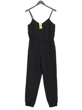 Topshop Women's Jumpsuit UK 8 Black Polyester with Elastane, Viscose Jumpsuit