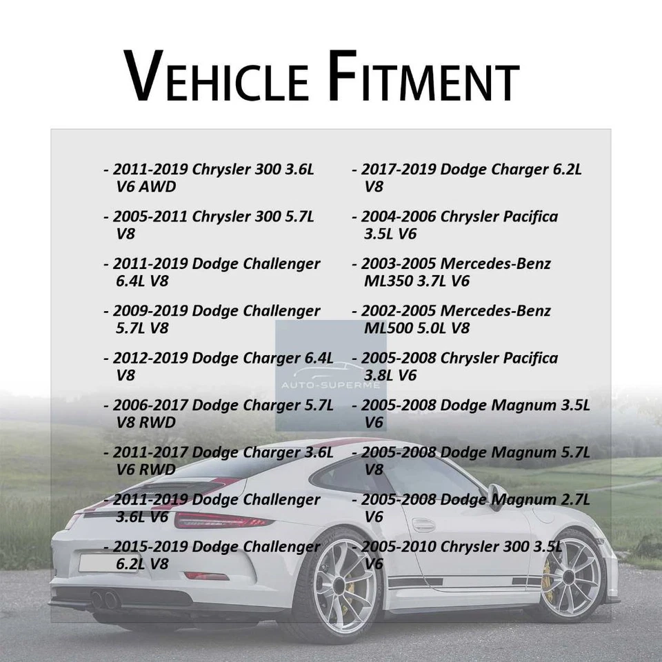 Zapata de freno de estacionamiento trasera y herrajes 2 piezas para Dodge Charger 2012-2019 6,4 L Foto 2 de 4