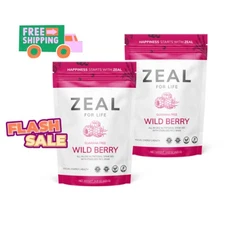 Sale Zeal for Life Wild Berry Guarana Free Energy/Health Drink - 2 Pack
