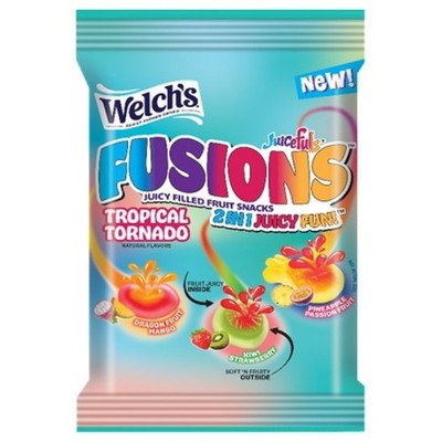 6x Welch's Fruit Snacks Fusions Tropical Tornado New Bulk Sweet Snack Treats 4oz