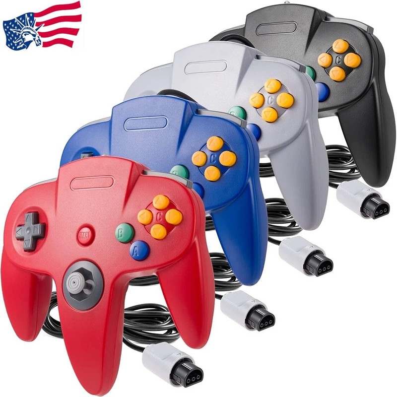 New Wired Controller Joystick Compatible With Nintendo 64 N64 Video Game Console