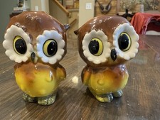 VTG Norcrest Kitschy Anthropomorphic Owl Salt And Pepper Shakers