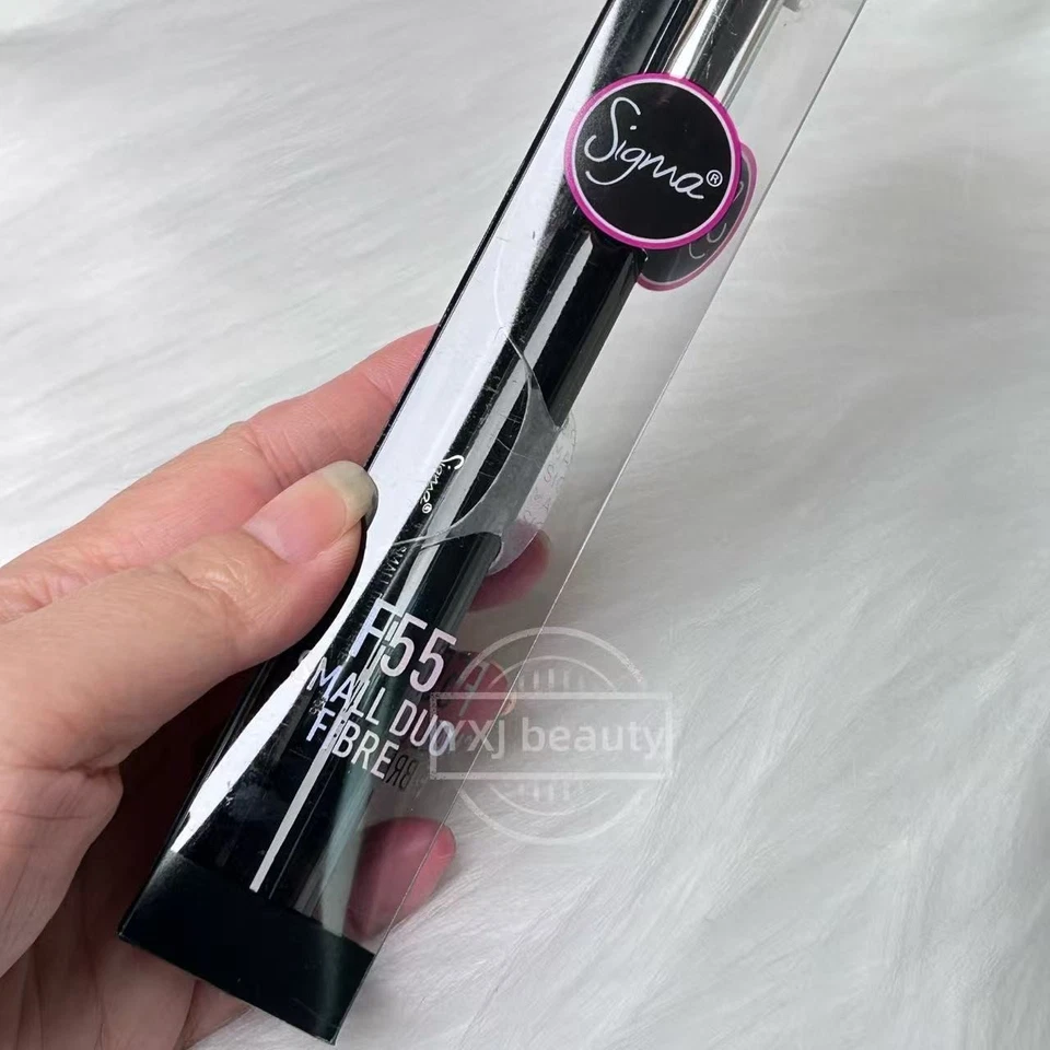 Nuevo Sigma Beauty F55 Pequeño Duo Cepillo de Fibra ~ Negro y Cromo ~ Tamaño Completo ~ Descontinuado Foto 4 de 4