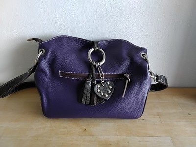 Handtasche Umhängetasche Schultertasche echtes Leder Design K&H Italy