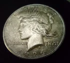 1924 Peace  Dollar. Almost Uncirculated.   90%  Silver.