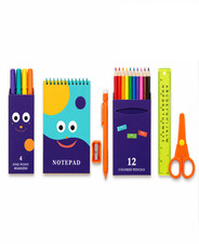Stencil Art Kit for Kids 24 Reusable Stencils Drawing Pad Pencils Markers Set