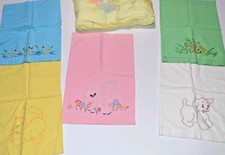 Vintage Infant/Toddler Pillow with 5 Hand Embroidered Pillow Cases