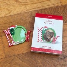 Hallmark Keepsake Cat Frame Ornament the cats meow 2015