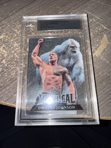 2024 leaf metal legends wrestling Pre-proof Clear Yeti Dwayne Johnson 1/1