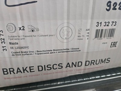 2x NK Brake Disc 313273 for ER TB MAZDA CX MZR AWD ER10A TB10A