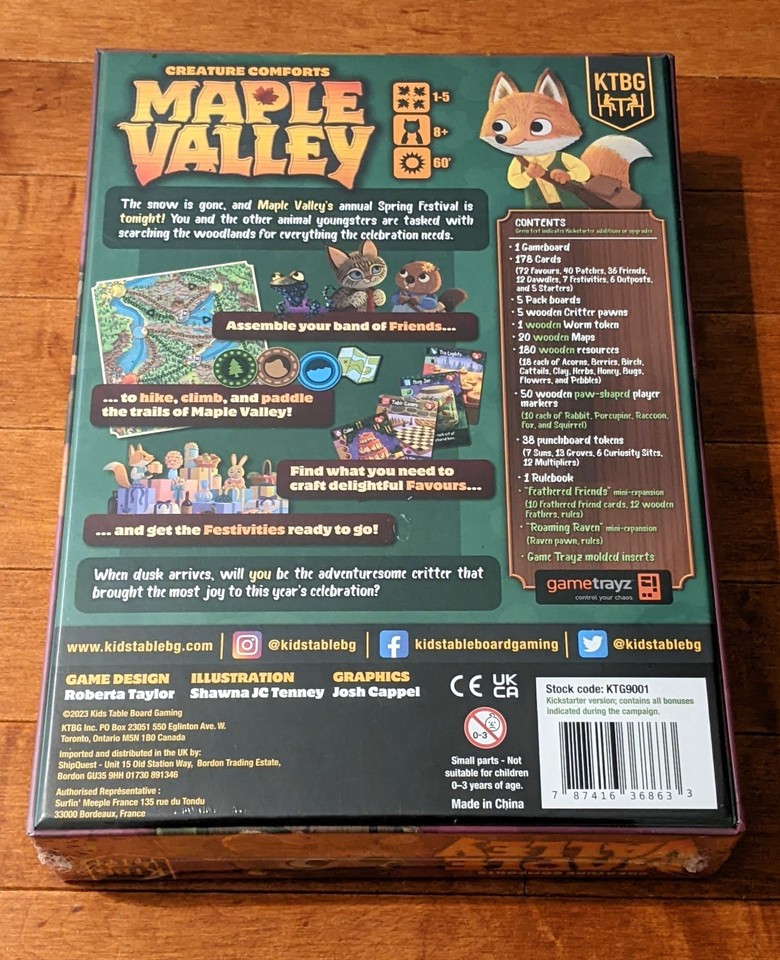 Maple Creature Creature Comforts Maple Valley Kickstarter Deluxe Edition Board Game ...