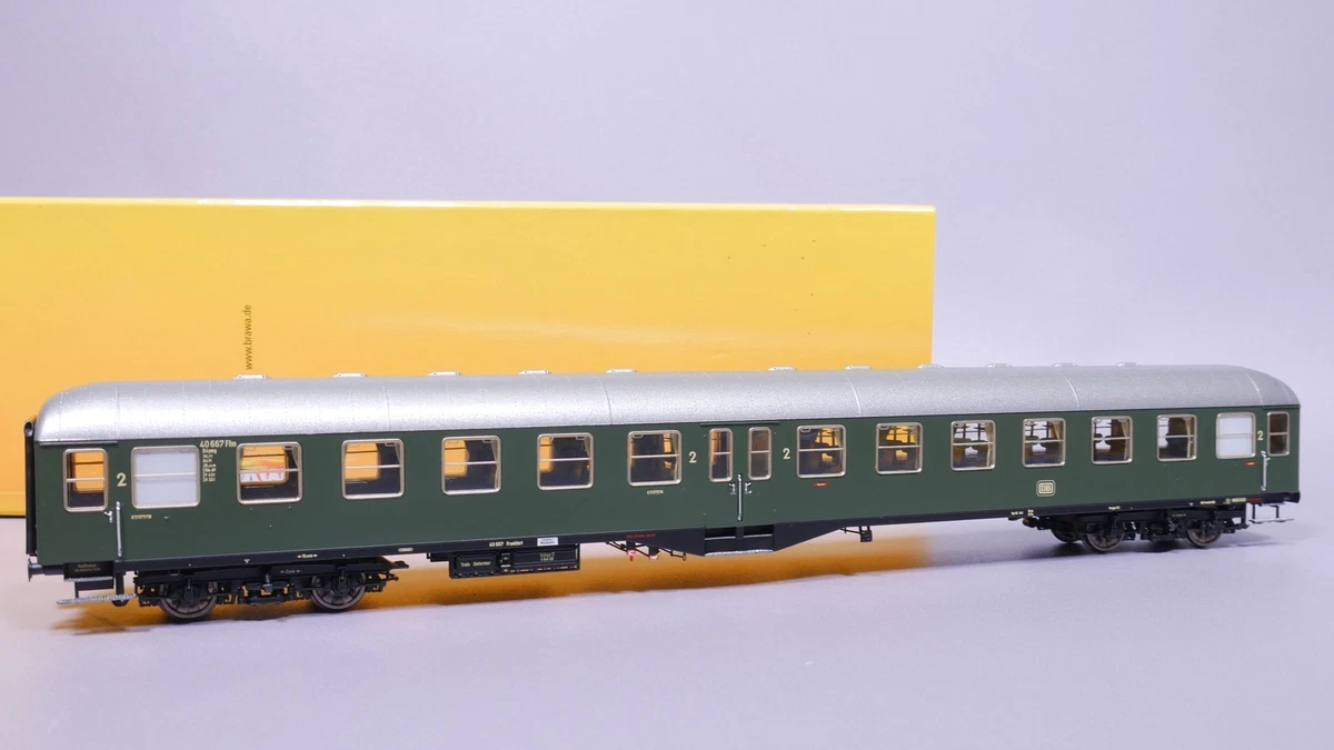 H0 DC Brawa 58100 Reisezugwagen 2. Kl. B4ymg DB Ep. III LED OVP #ST_256