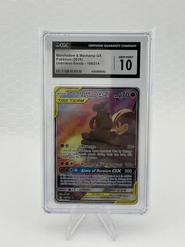 Marshadow & Machamp-GX graded CGC 10 for sale on eBay